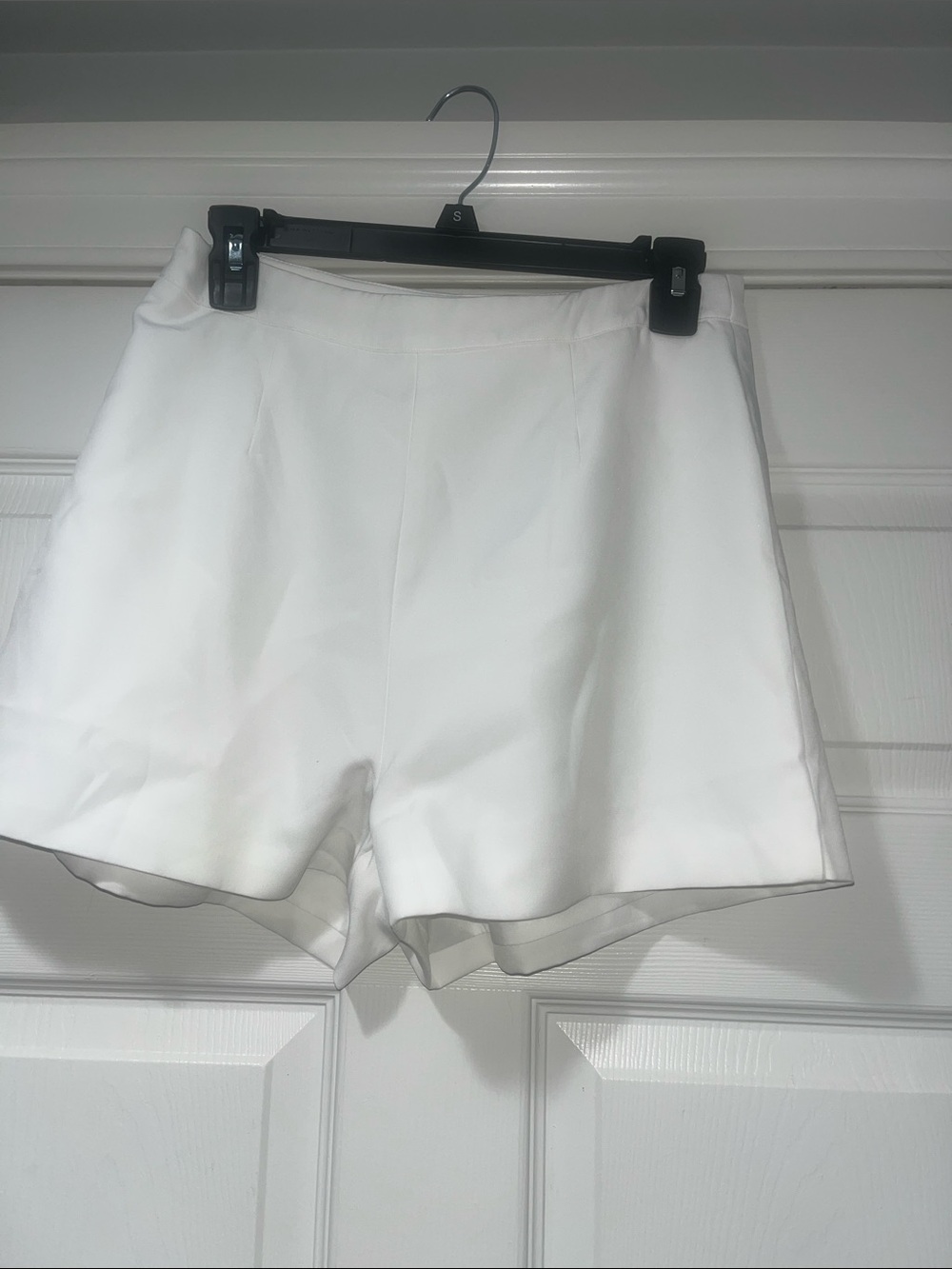 SHEIN White High-Waist Tailored Shorts